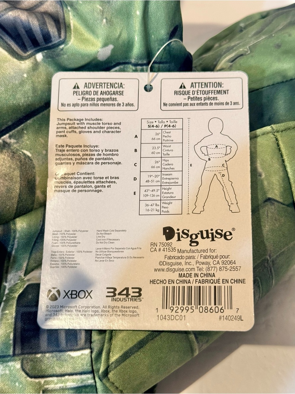 Disguise Kids Halo Master Chief Costume Small (4-6) BNWT - Picture 7 of 15